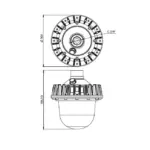 Pandora LED 040E — габаритный чертёж