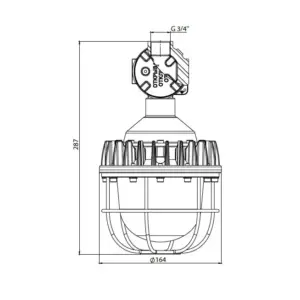 Pandora LED 040EP — габаритный чертёж