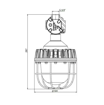Pandora LED 040EP — габаритный чертёж