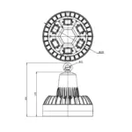 Pandora LED 050 — габаритный чертёж