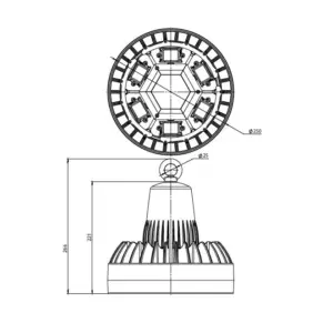 Pandora LED 050 — габаритный чертёж