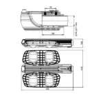 Pandora LED 555 — габаритный чертёж