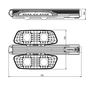 Pandora LED 575 — габаритный чертёж