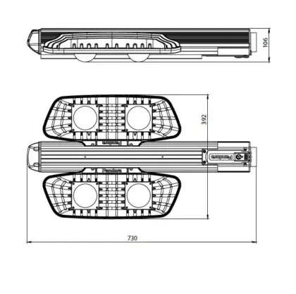 Pandora LED 575 — габаритный чертёж