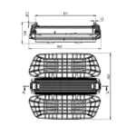 Pandora LED 605 PN-240 — габаритный чертёж