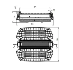 Pandora LED 605 PN-240 — габаритный чертёж