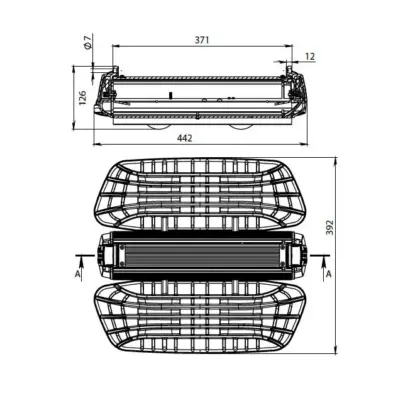 Pandora LED 605 PN-240 — габаритный чертёж
