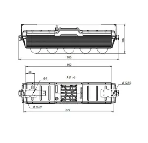 Pandora LED 635 PN-380 — габаритный чертёж