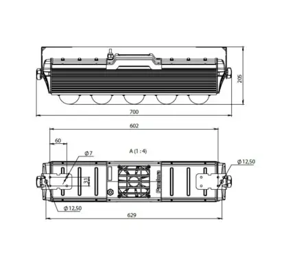 Pandora LED 635 PN-380 — габаритный чертёж