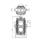 Pandora LED 835-120 — габаритный чертёж
