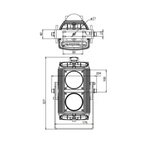 Pandora LED 835-120 — габаритный чертёж