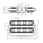 Pandora LED 835-750 — габаритный чертёж