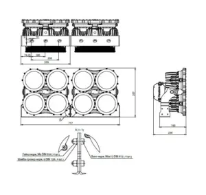 Pandora LED 935 W-640 — габаритный чертёж